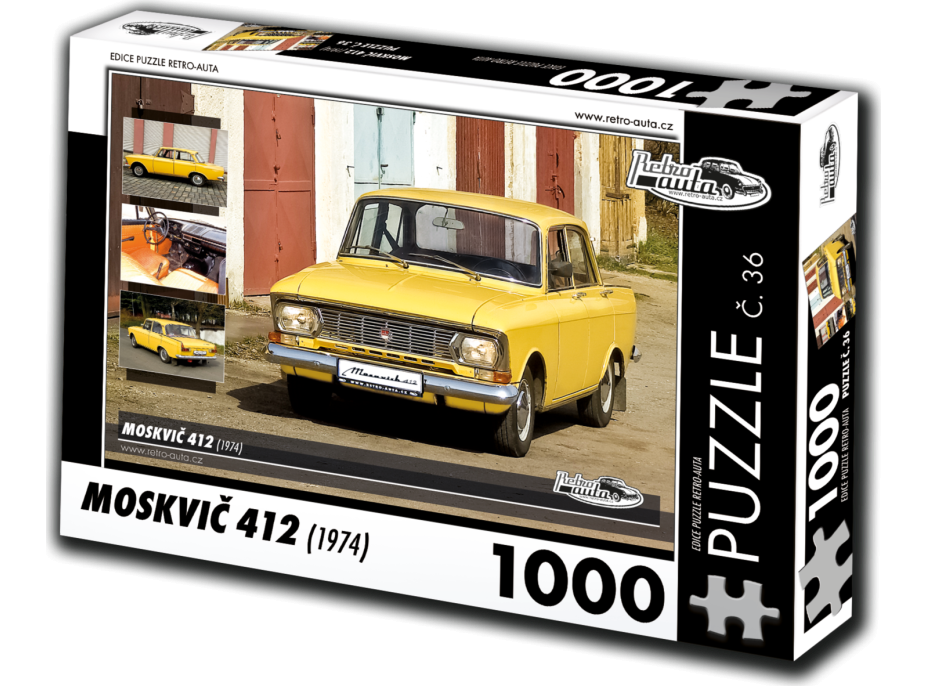 RETRO-AUTA Puzzle č. 36 Moskvič 412 (1974) 1000 dielikov