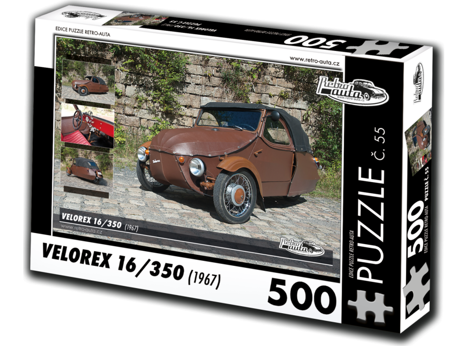 RETRO-AUTA Puzzle č. 55 Velorex 16,350 (1967) 500 dielikov