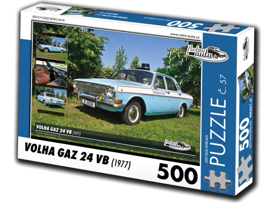 RETRO-AUTA Puzzle č. 57 Volga Gaz 24 VB (1977) 500 dielikov