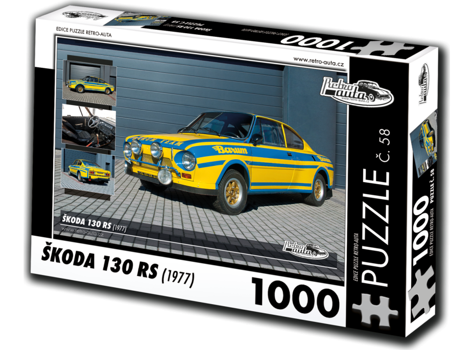 RETRO-AUTA Puzzle č. 58 Škoda 130 RS (1977) 1000 dielikov