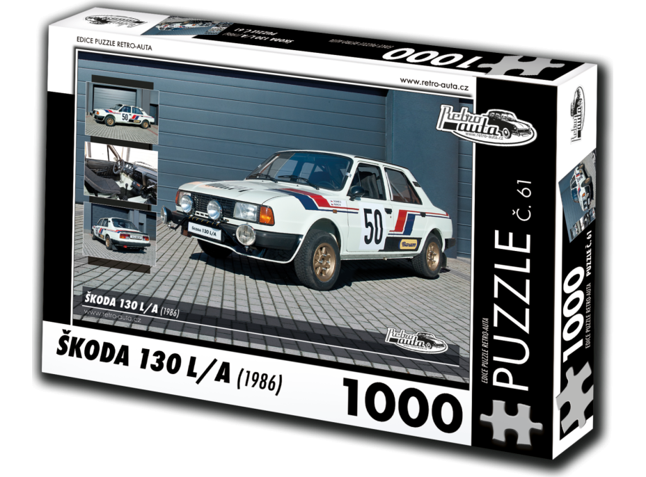 RETRO-AUTA Puzzle č. 61 Škoda 130 L,A (1986) 1000 dielikov