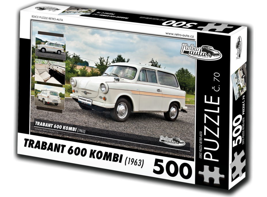 RETRO-AUTA Puzzle č. 70 Trabant 600 KOMBI (1963) 500 dielikov