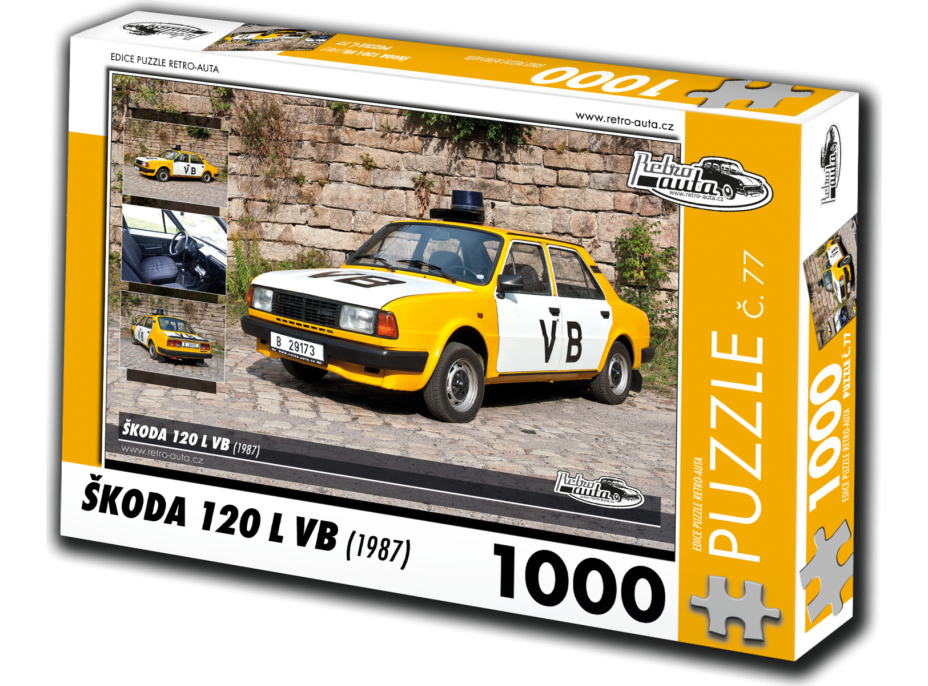 RETRO-AUTA Puzzle č. 77 Škoda 120 L VB (1987) 1000 dielikov