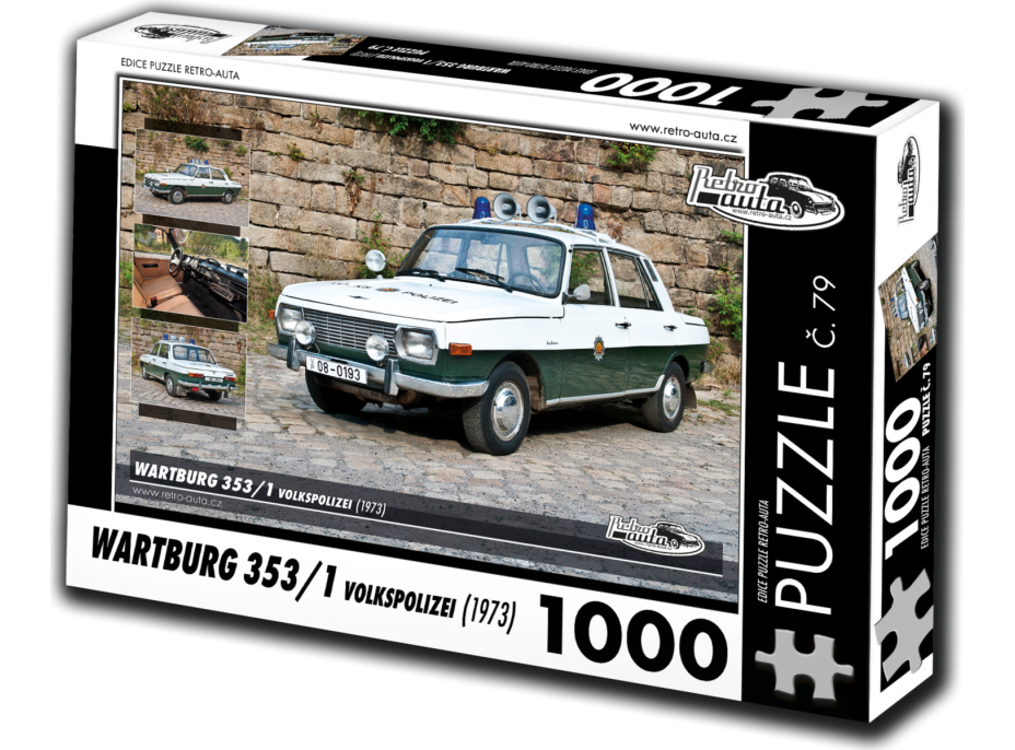 RETRO-AUTA Puzzle č. 79 Wartburg 353,1 Volkspolizei (1973) 1000 dielikov