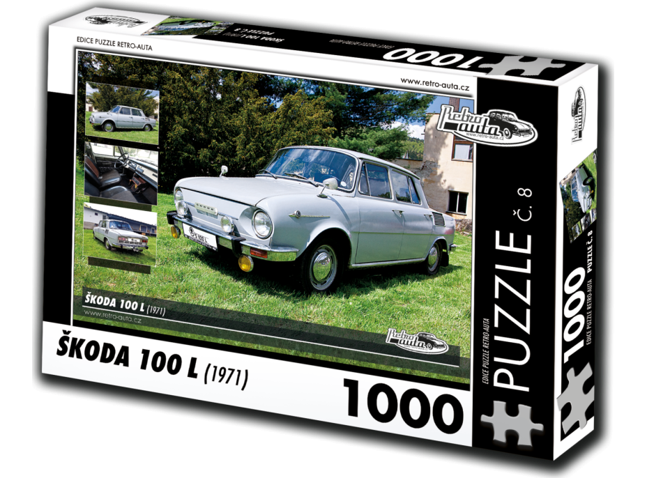 RETRO-AUTA Puzzle č. 8 Škoda 100 L (1971) 1000 dielikov