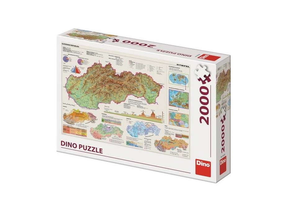 DINO Puzzle Mapa Slovenskej republiky 2000 dielikov