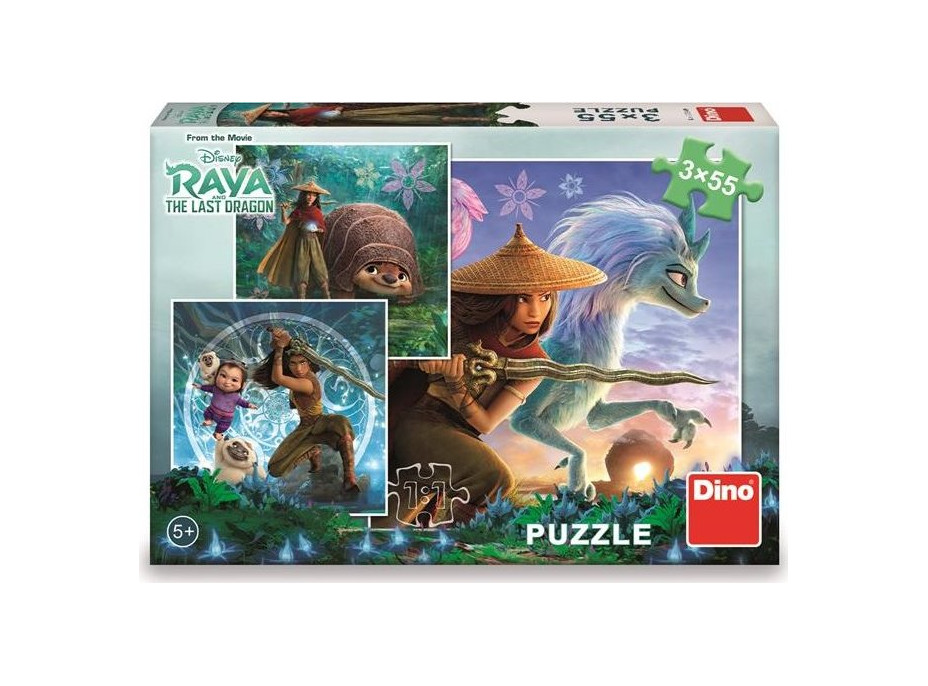 DINO Puzzle Raya a kamaráti 3x55 dielikov