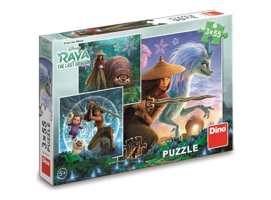 DINO Puzzle Raya a kamaráti 3x55 dielikov