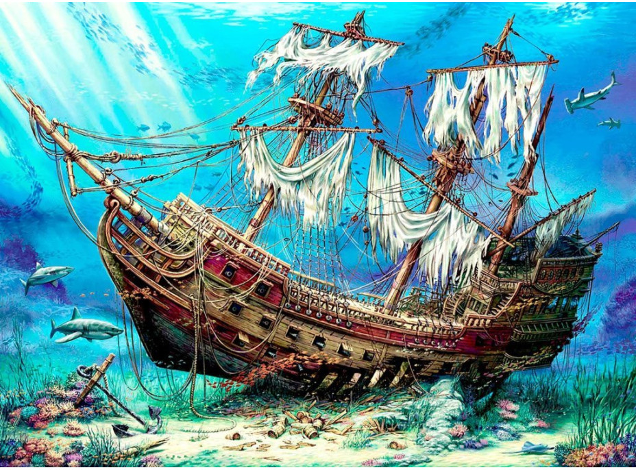 ANATOLIAN Puzzle Stroskotaná loď 1500 dielikov
