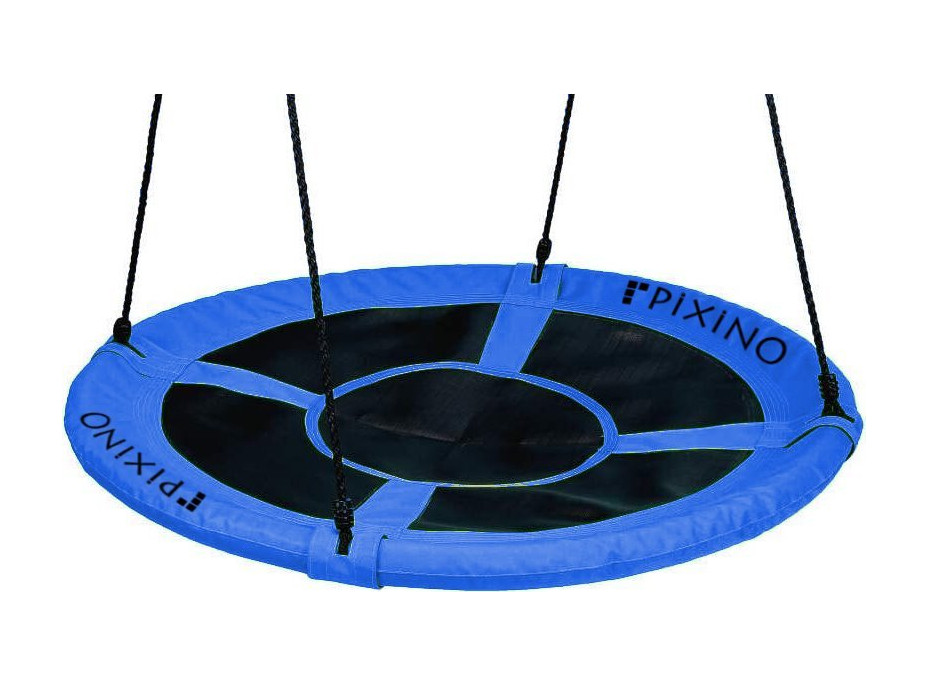 PIXINO Hojdací kruh Čapí hniezdo (priemer 110cm) modrý