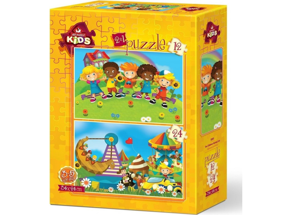 ART PUZZLE Puzzle Deti sa bavia 12+24 dielikov