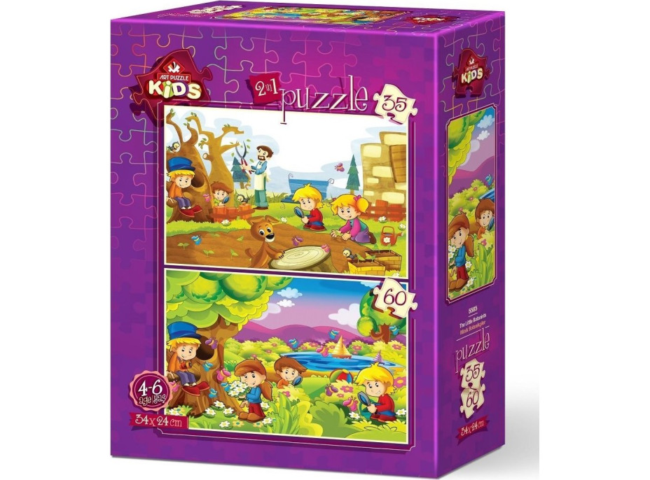 ART PUZZLE Puzzle Malí botanici 35+60 dielikov