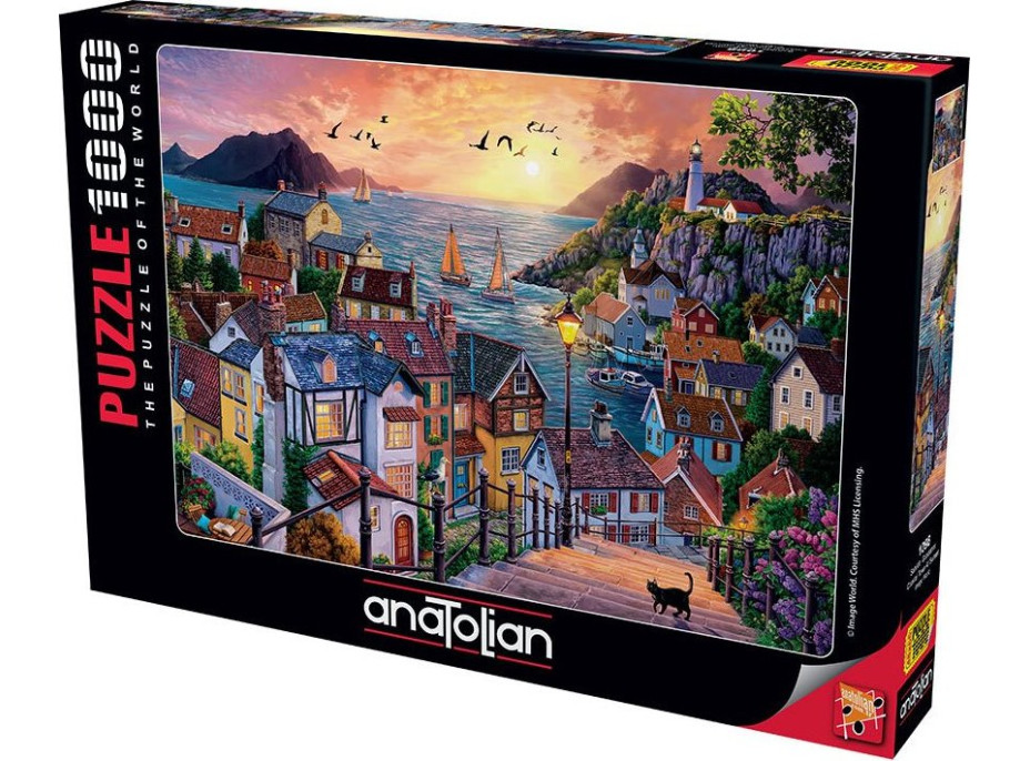 ANATOLIAN Puzzle Pobrežné mesto pri západe slnka 1000 dielikov