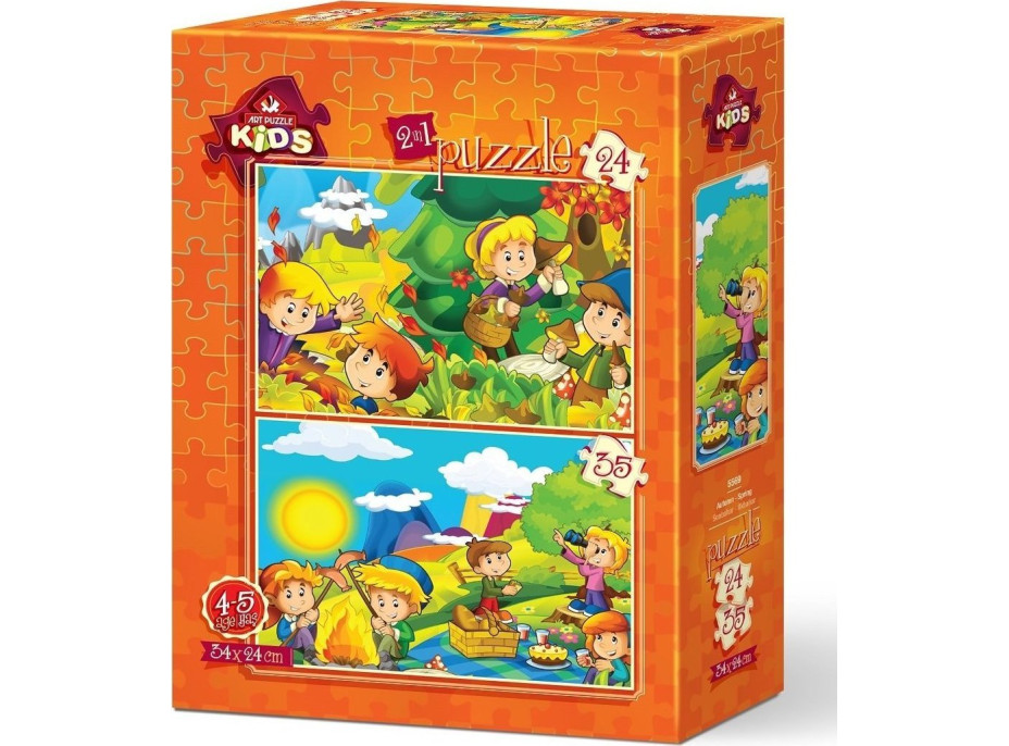 ART PUZZLE Puzzle Jeseň a Jar 24+35 dielikov