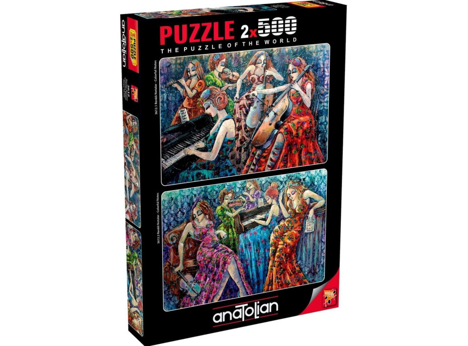 ANATOLIAN Puzzle Farebné noty 2x500 dielikov