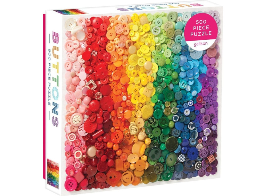 GALISON Štvorcové puzzle Gombíková dúha 500 dielikov