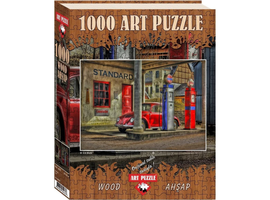 ART PUZZLE Drevené puzzle Čerpacia stanica 1000 dielikov