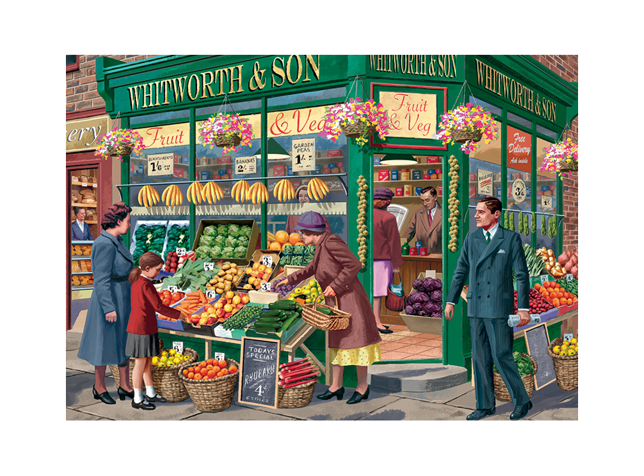 FALCON Puzzle Obchody na nárožiach 4x1000 dielikov