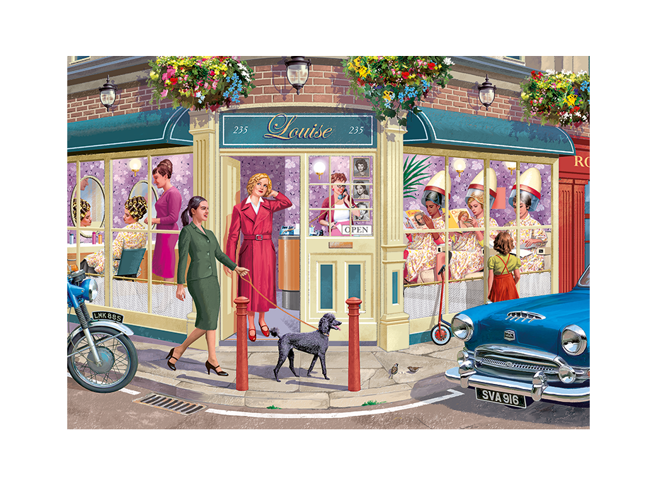 FALCON Puzzle Obchody na nárožiach 4x1000 dielikov