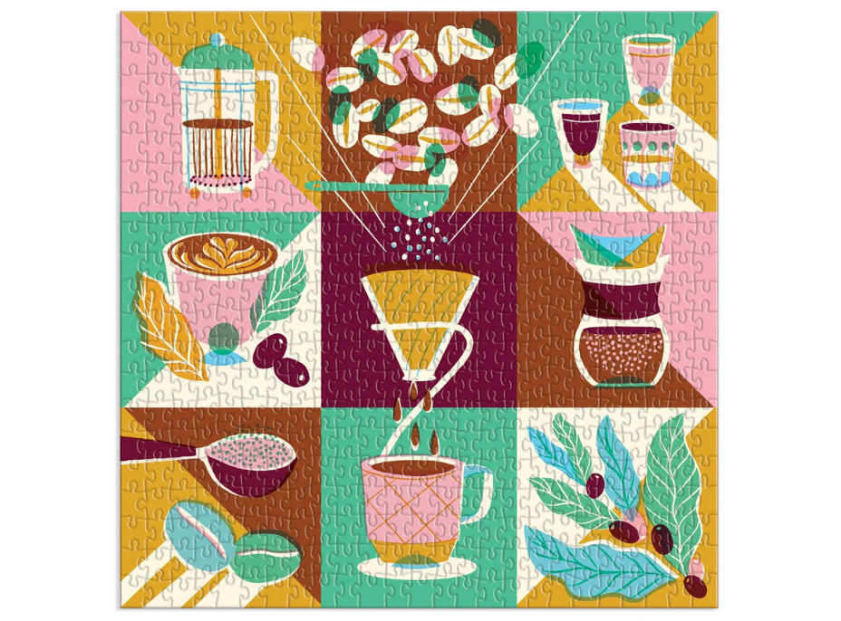 GALISON Štvorcové puzzle Coffeeology 500 dielikov