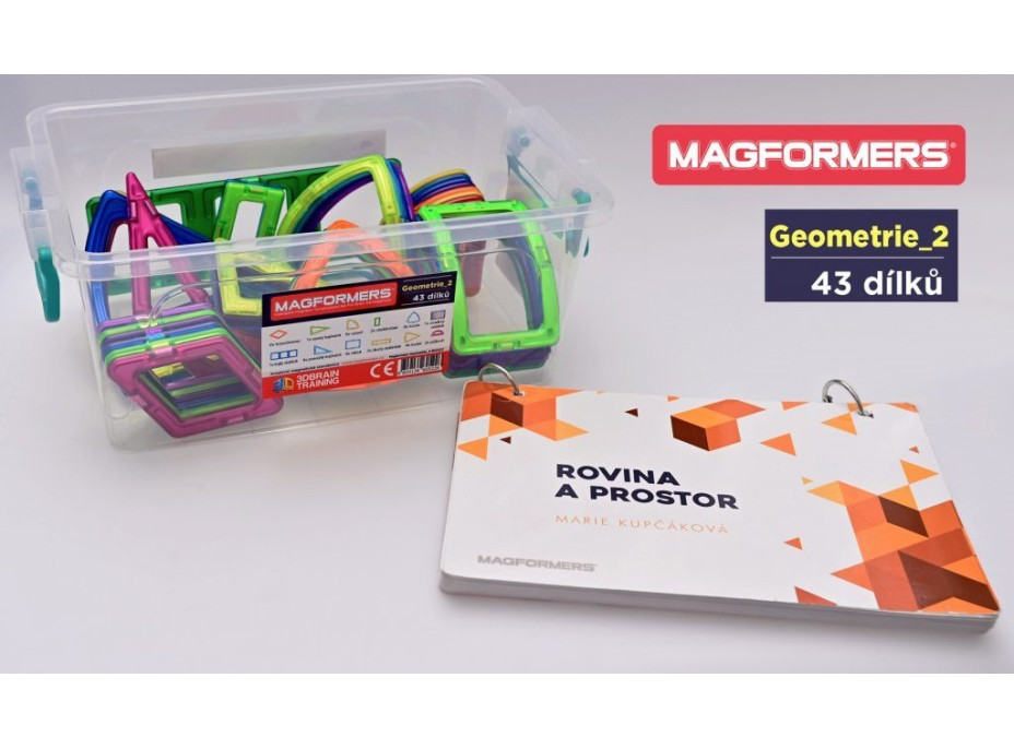 MAGFORMERS Geometria 2: Rovina a priestor - box 43 dielikov