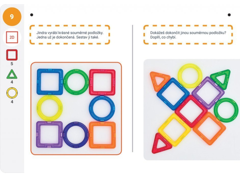 MAGFORMERS Geometria 2: Rovina a priestor - box 43 dielikov