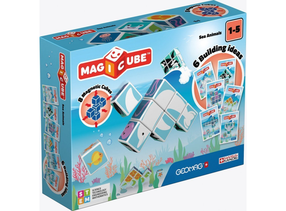 GEOMAG Magnetické kocky Magicube Morské živočíchy