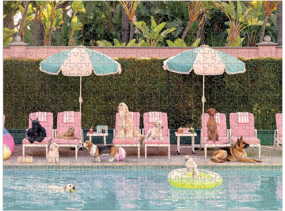 GALISON Obojstranné puzzle Gray Malin: Psy v Hoteli Beverly Hills 500 dielikov