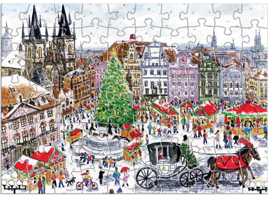 GALISON Puzzle Adventný kalendár: 12 vianočných dní 12x80 dielikov