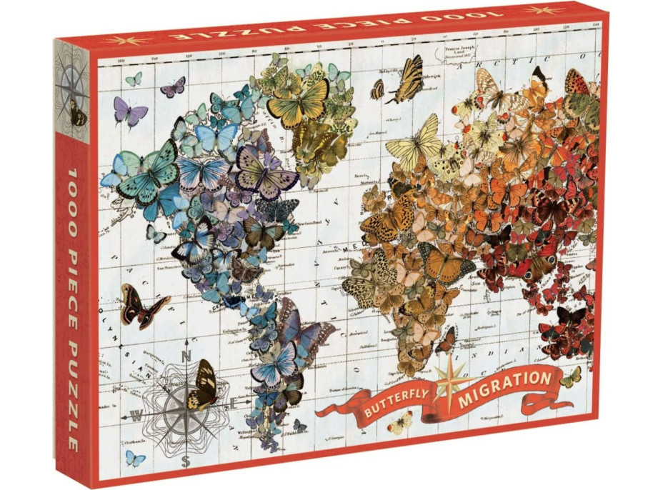 GALISON Puzzle Migrácia motýľov 1000 dielikov
