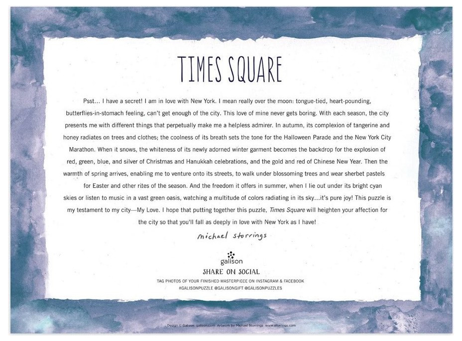 GALISON Puzzle Times Square, New York 1000 dielikov