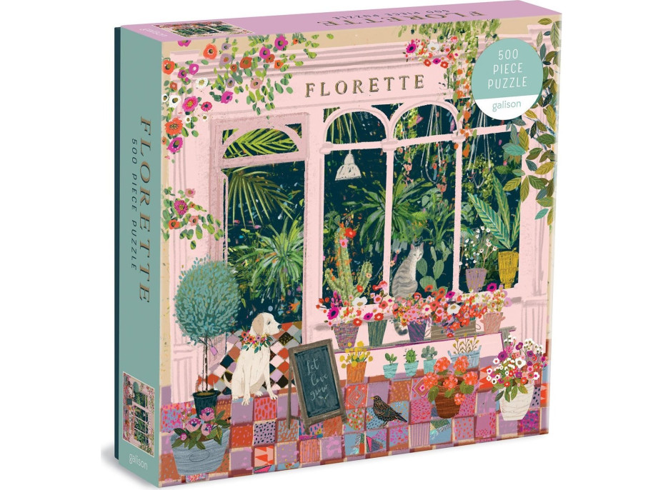 GALISON Štvorcové puzzle Kvetinárstvo Florette 500 dielikov