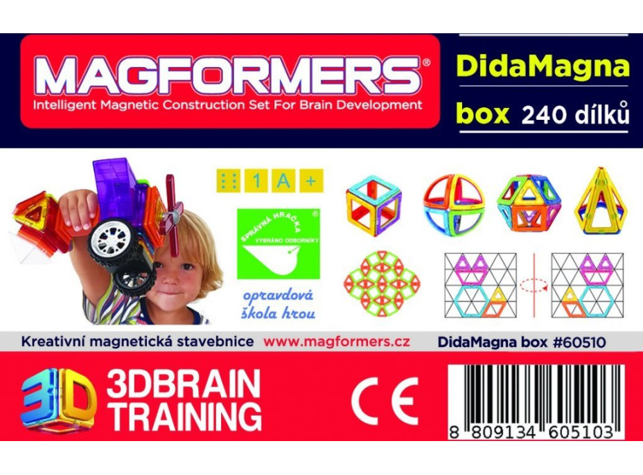 MAGFORMERS DidaMagna Box 240 dielikov + textilný úložný kontajner