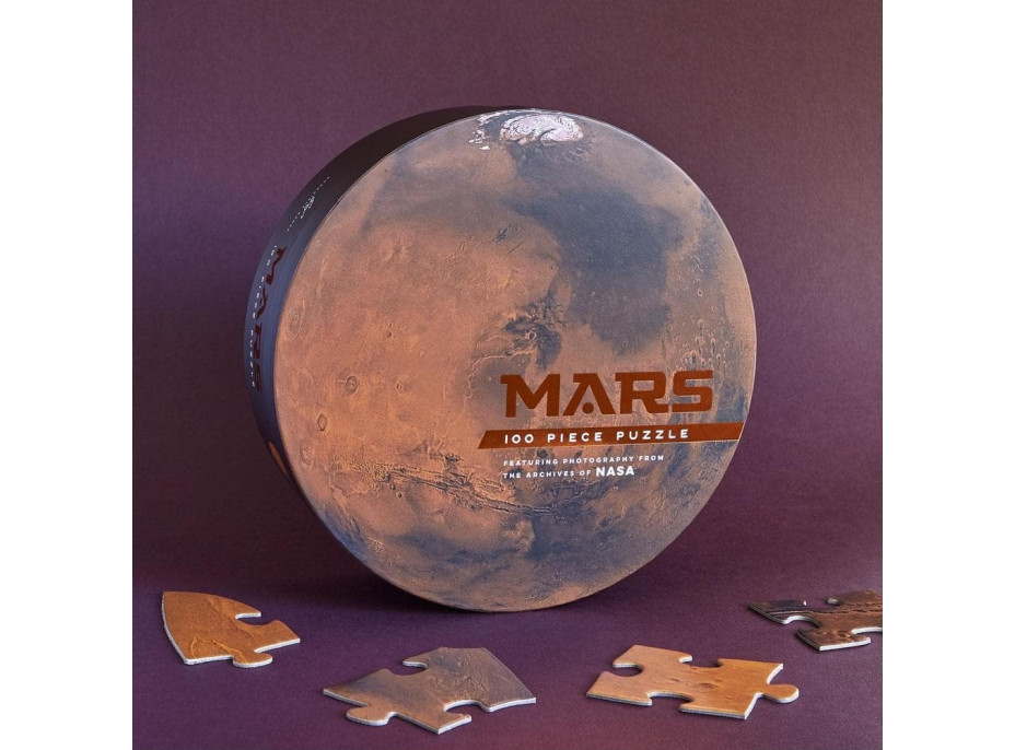 CHRONICLE BOOKS Okrúhle puzzle Planéta Mars 100 dielikov