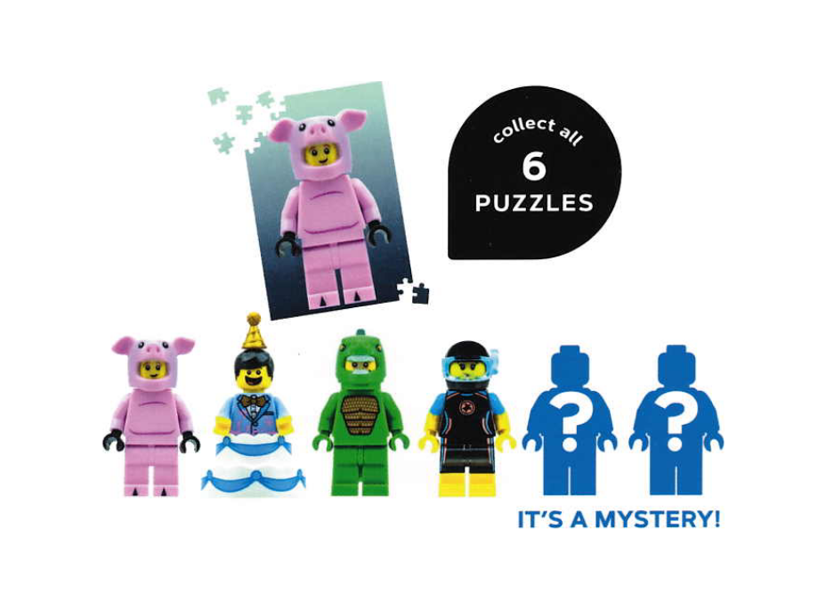 CHRONICLE BOOKS Mini Puzzle LEGO® Mystery Minifigúrka (Blue Edition) 126 dielikov