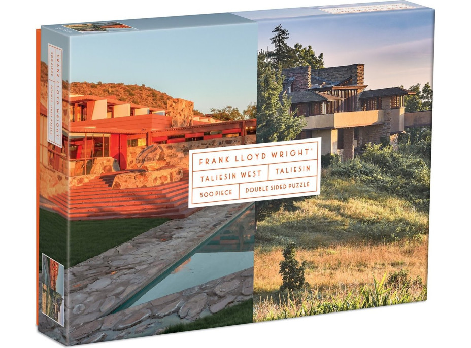 GALISON Obojstranné puzzle Frank Lloyd Wright: Taliesin a Taliesin West 500 dielikov