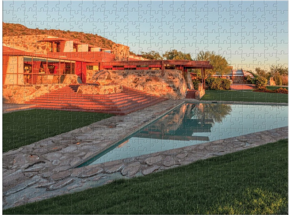 GALISON Obojstranné puzzle Frank Lloyd Wright: Taliesin a Taliesin West 500 dielikov