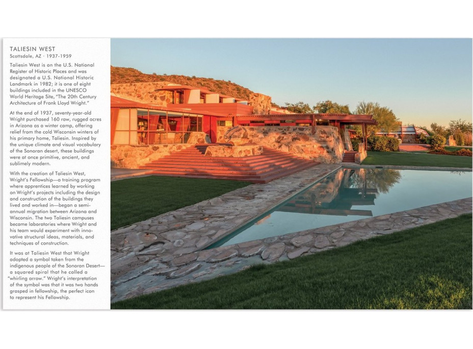GALISON Obojstranné puzzle Frank Lloyd Wright: Taliesin a Taliesin West 500 dielikov