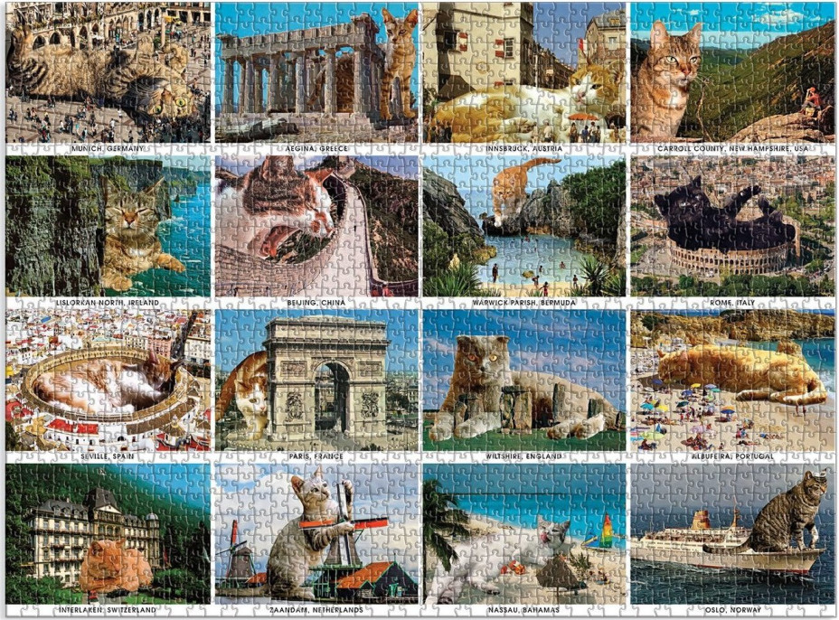 GALISON Puzzle Mačky na dovolenke 1500 dielikov