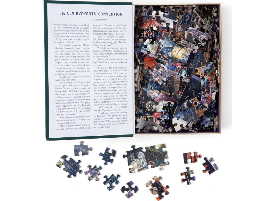 CHRONICLE BOOKS Puzzle s detektívnym prípadom Zjazd jasnovidcov 500 dielikov
