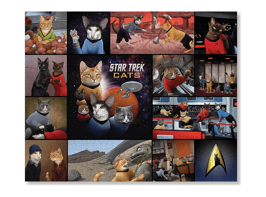 CHRONICLE BOOKS Puzzle Star Trek Cats 1000 dielikov