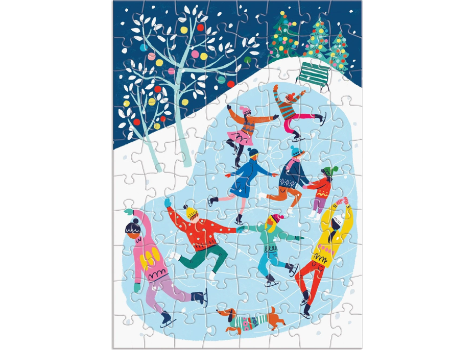 GALISON Puzzle Adventný kalendár: Veselé a trblietavé 12x80 dielikov