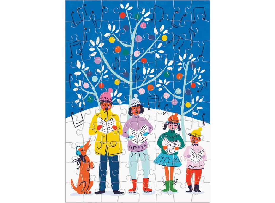 GALISON Puzzle Adventný kalendár: Veselé a trblietavé 12x80 dielikov