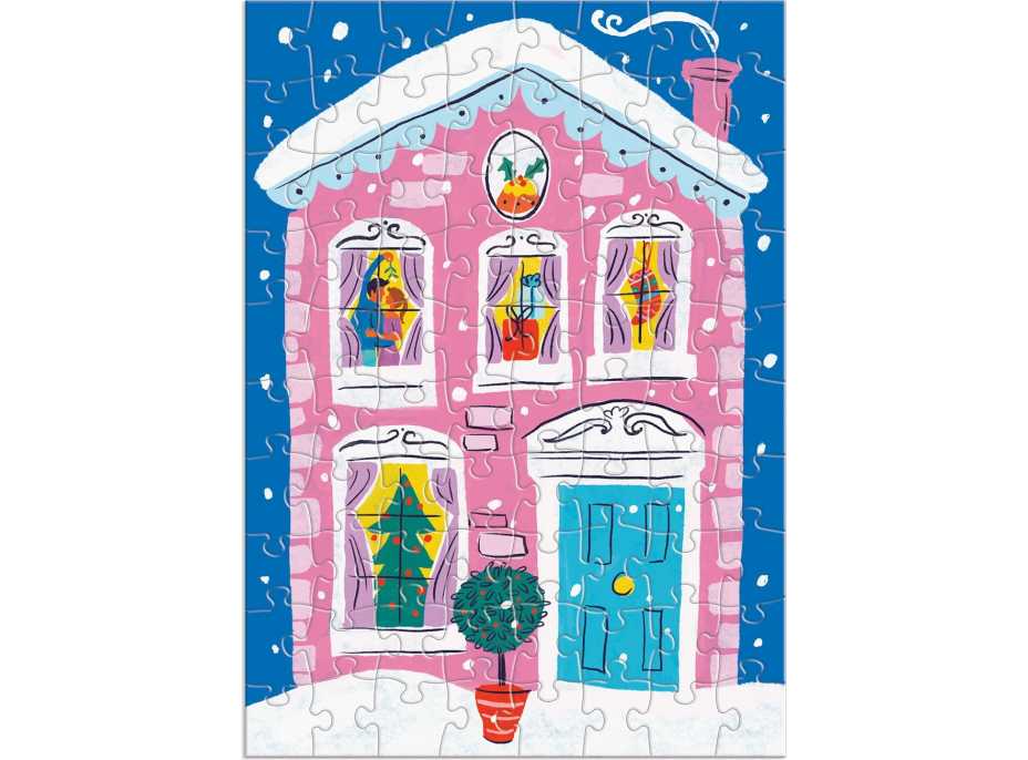 GALISON Puzzle Adventný kalendár: Veselé a trblietavé 12x80 dielikov