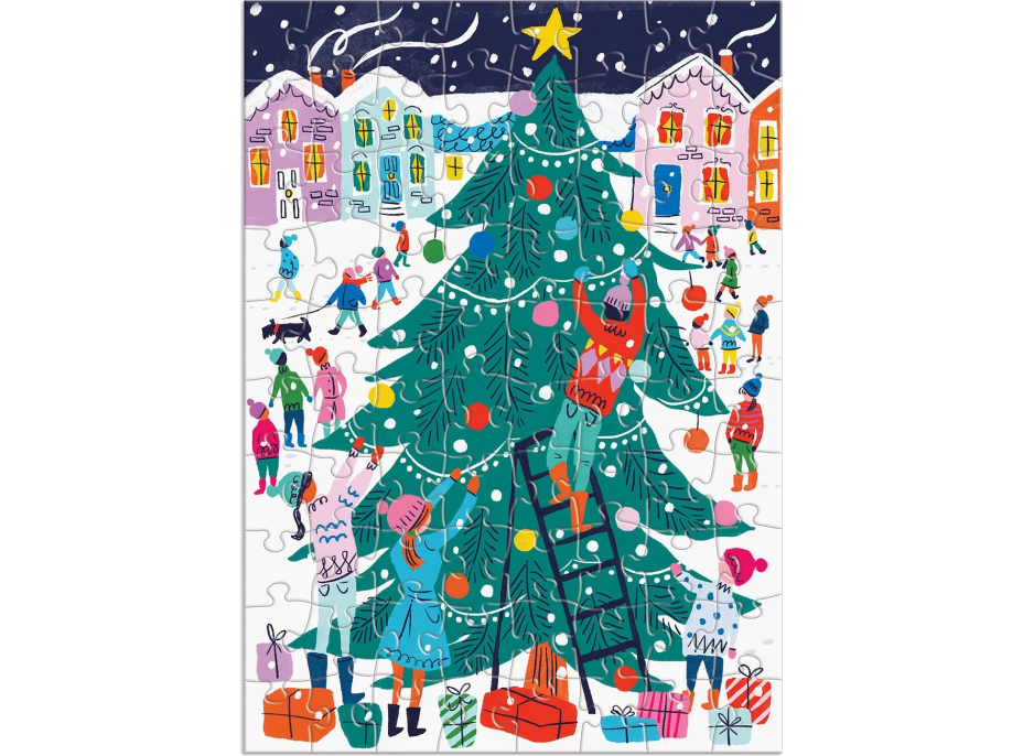 GALISON Puzzle Adventný kalendár: Veselé a trblietavé 12x80 dielikov