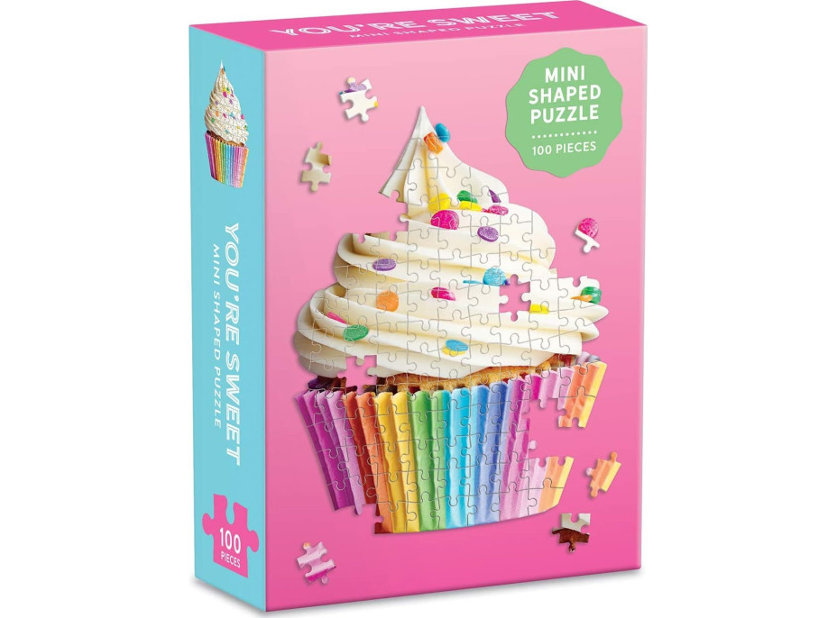 GALISON Tvarové puzzle Sladký cupcake 100 dielikov