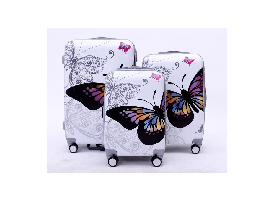 Moderné cestovné kufre BUTTERFLY