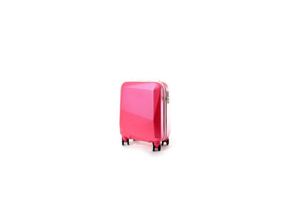 Moderné cestovné kufre DIAMOND - tmavo-ružové