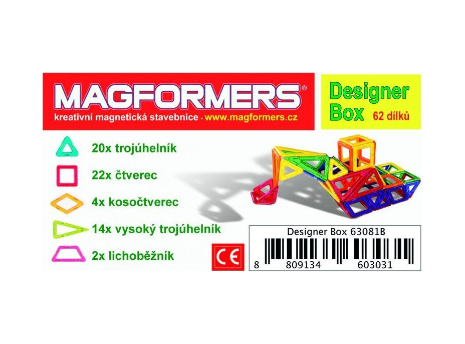 MAGFORMERS Designer Box 62 dielikov