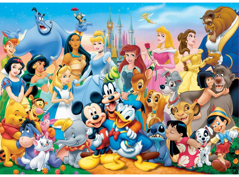 EDUCA Drevené puzzle Báječný svet Disney 100 dielikov